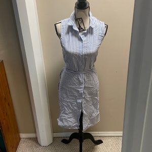 blue and white striped summer dress. perfect for any activity